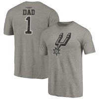 Футболка San Antonio Spurs Gray Greatest Dad Tri-Blend