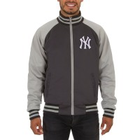 New York Yankees JH Design Gray Reversible Track Jacket