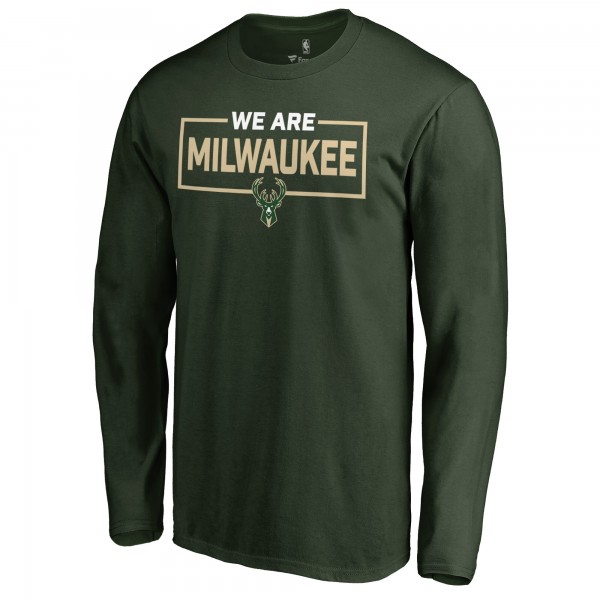 Футболка с длинным рукавом Milwaukee Bucks We Are Iconic Collection - Green