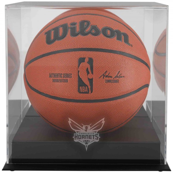 Charlotte Hornets Fanatics Authentic Blackbase Team Logo Basketball Display Case with Mirrored Back
