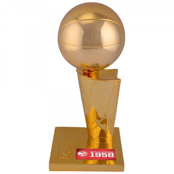 Atlanta Hawks Authentic 1958 NBA Finals Champions 12 Replica Larry OBrien Trophy with Sublimated Plate