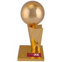 Miami Heat Authentic 3-Time NBA Finals Champions 12 Replica Larry OBrien Trophy with Sublimated Plate