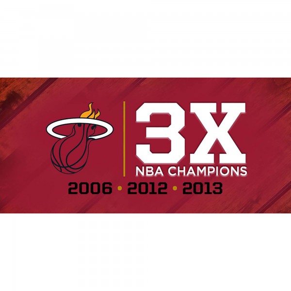 Miami Heat Authentic 3-Time NBA Finals Champions 12 Replica Larry OBrien Trophy with Sublimated Plate
