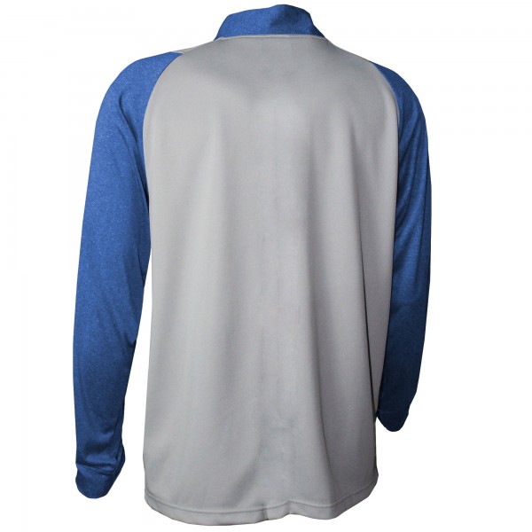 Толстовка на короткой молнии Los Angeles Dodgers Stitches Raglan Sleeve - Heathered Royal/Gray