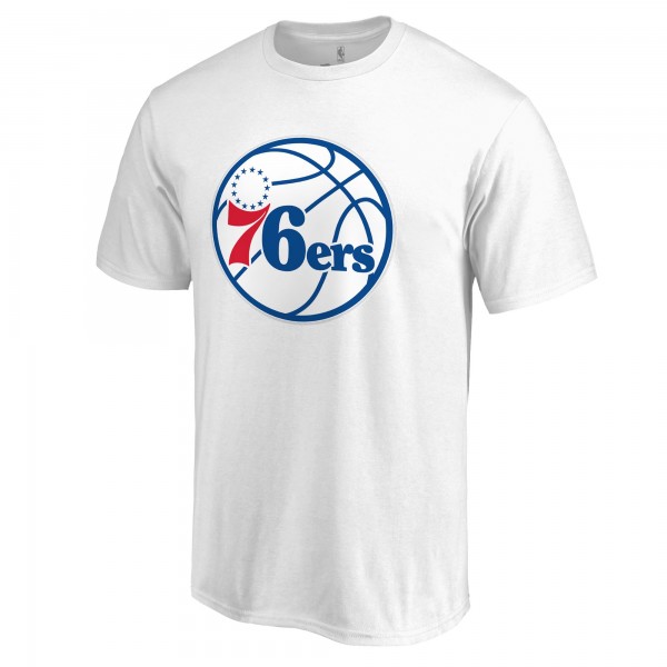 Philadelphia 76ers Joel Embiid White Backer Name & Number T-Shirt