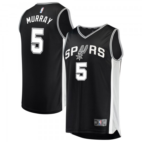 Детская игровая майка San Antonio Spurs Dejounte Murray Fast Break - Icon Edition - Black - баскетбольная джерси NBA