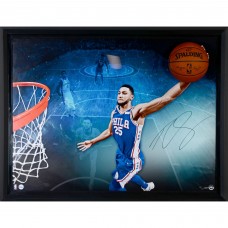Autographed Philadelphia 76ers Ben Simmons Framed 52 x 40 Breaking Through Photograph - Limited Edition of 125 - Upper Deck