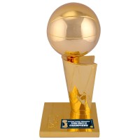Golden State Warriors Authentic 2018 NBA Finals Champions 12 Replica Larry OBrien Trophy with Sublimated Plate