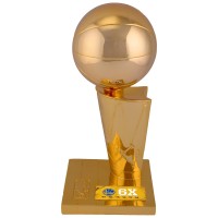 Golden State Warriors Authentic 6-Time NBA Finals Champions 12 Replica Larry OBrien Trophy with Sublimated Plate