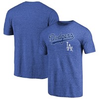 Los Angeles Dodgers Royal Vintage Cooperstown Collection Wahconah Tri-Blend T-Shirt