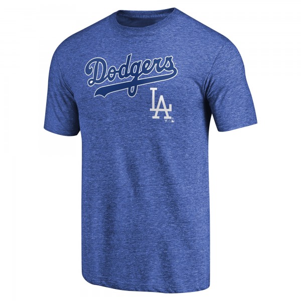 Los Angeles Dodgers Royal Vintage Cooperstown Collection Wahconah Tri-Blend T-Shirt