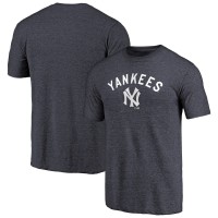 New York Yankees Navy Vintage Cooperstown Collection Wahconah Tri-Blend T-Shirt