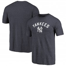 New York Yankees Navy Vintage Cooperstown Collection Wahconah Tri-Blend T-Shirt
