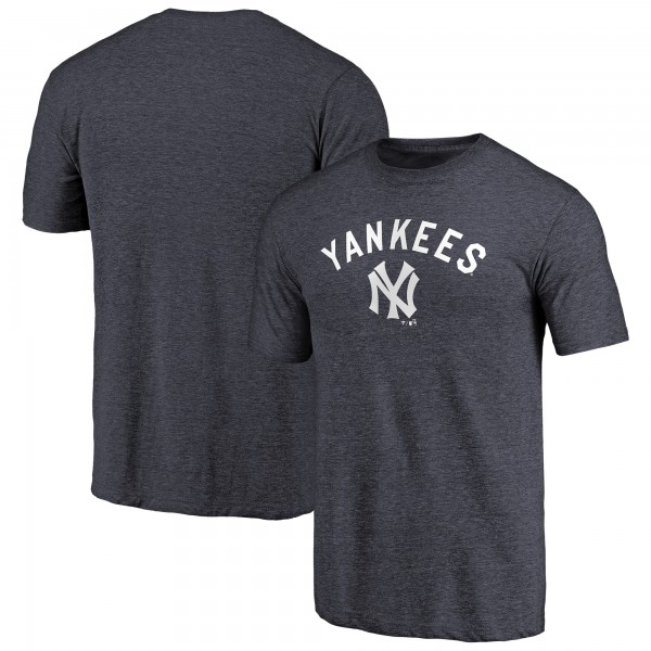 New York Yankees Navy Vintage Cooperstown Collection Wahconah Tri-Blend T-Shirt