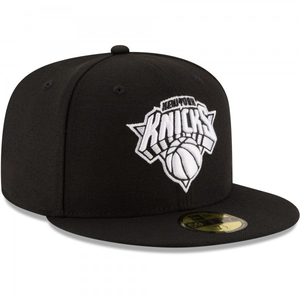 Бейсболка New York Knicks New Era Black & White Logo 59FIFTY - Black
