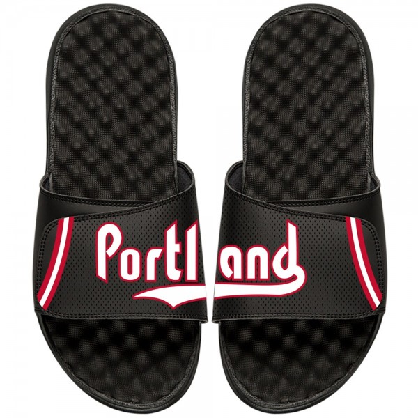 Шлепки Игровая форма  Portland Trail Blazers ISlide NBA Hardwood Classics - Black