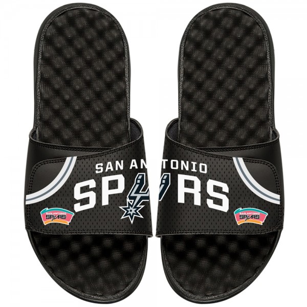 Шлепки Игровая форма  San Antonio Spurs ISlide NBA Hardwood Classics - Black