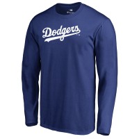Los Angeles Dodgers Royal Team Wordmark Long Sleeve T-Shirt