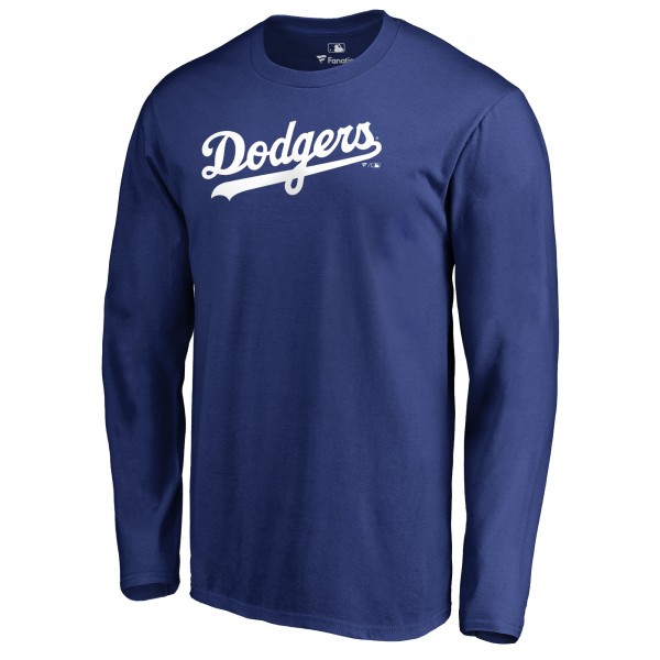 Los Angeles Dodgers Royal Team Wordmark Long Sleeve T-Shirt