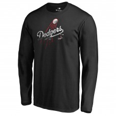 Los Angeles Dodgers Black Midnight Mascot Long Sleeve T-Shirt