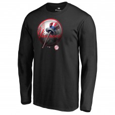 New York Yankees Black Midnight Mascot Long Sleeve T-Shirt