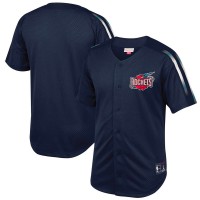 Рубашка с коротким рукавом Houston Rockets Mitchell & Ness Winning Team Mesh Button Front - Navy