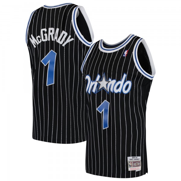 Джерси Orlando Magic Tracy McGrady Mitchell & Ness Black Hardwood Classics Swingman