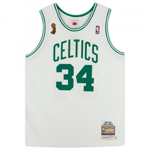 Autographed Boston Celtics Paul Pierce Fanatics Authentic Mitchell & Ness 2007 - 2008 White Authentic Jersey