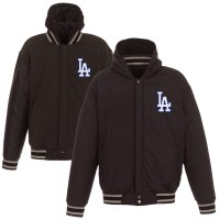 Куртка на кнопках Los Angeles Dodgers JH Design Heavyweight Reversible - Charcoal