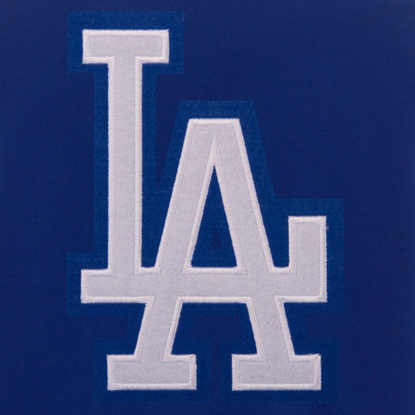 Куртка с кожаными рукавами Los Angeles Dodgers JH Design Reversible Fleece - Royal