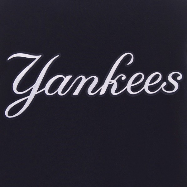 New York Yankees JH Design Navy Reversible Fleece Jacket with Faux Leather Sleeves