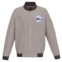 Куртка бомбер Philadelphia 76ers JH Design Lightweight Nylon - Gray/Charcoal
