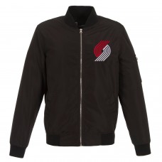 Куртка бомбер Portland Trail Blazers JH Design Lightweight Nylon - Black