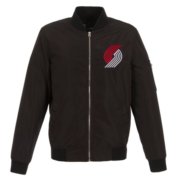 Куртка бомбер Portland Trail Blazers JH Design Lightweight Nylon - Black