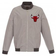 Куртка бомбер Chicago Bulls JH Design Lightweight Nylon - Gray/Charcoal