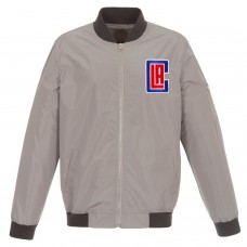 Куртка бомбер LA Clippers JH Design Lightweight Nylon - Gray/Charcoal