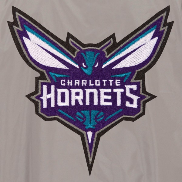 Куртка бомбер Charlotte Hornets JH Design Lightweight Nylon - Gray/Charcoal
