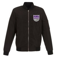 Куртка бомбер Sacramento Kings JH Design Lightweight Nylon - Black