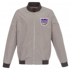 Куртка бомбер Sacramento Kings JH Design Lightweight Nylon - Gray/Charcoal
