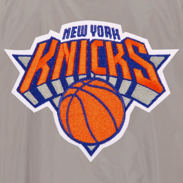 Куртка бомбер New York Knicks JH Design Lightweight Nylon - Gray/Charcoal