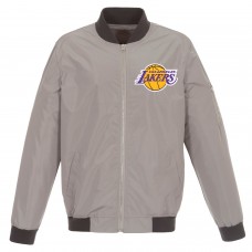 Куртка бомбер Los Angeles Lakers JH Design Lightweight Nylon - Gray/Charcoal
