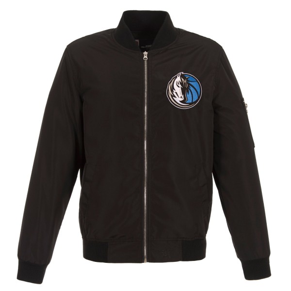 Бомбер на молнии Dallas Mavericks JH Design Lightweight Nylon - Black