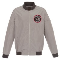 Бомбер на молнии Toronto Raptors JH Design Lightweight Nylon - Gray/Charcoal
