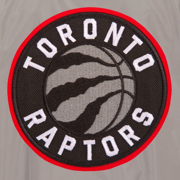 Бомбер на молнии Toronto Raptors JH Design Lightweight Nylon - Gray/Charcoal