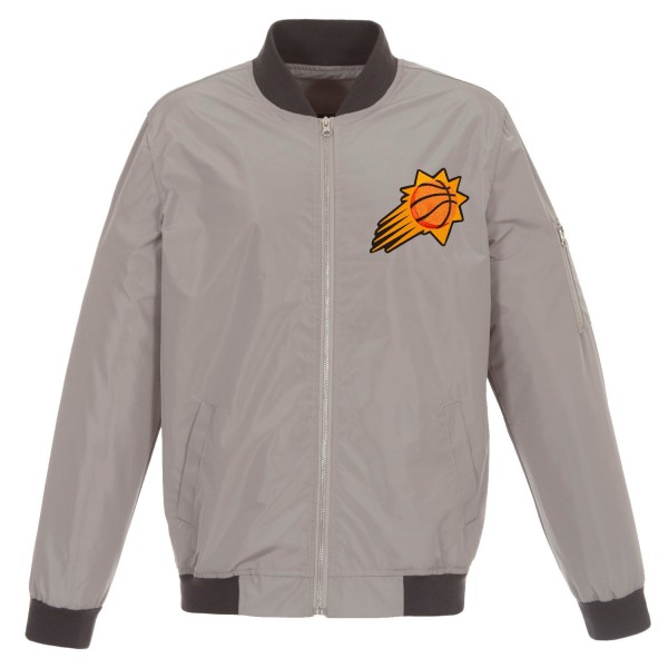 Бомбер на молнии Phoenix Suns JH Design Lightweight Nylon - Gray/Charcoal