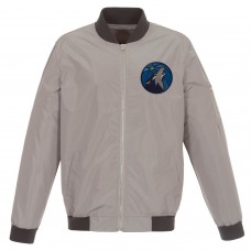 Куртка бомбер Minnesota Timberwolves JH Design Lightweight Nylon - Gray/Charcoal