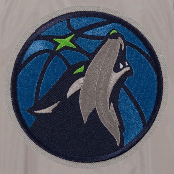 Куртка бомбер Minnesota Timberwolves JH Design Lightweight Nylon - Gray/Charcoal
