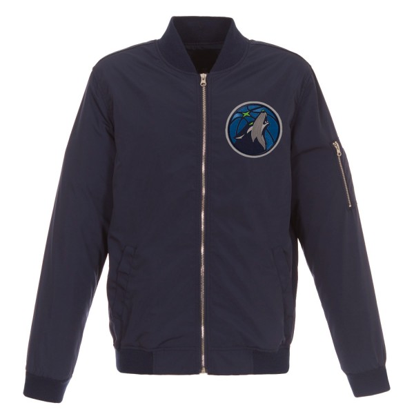 Куртка бомбер Minnesota Timberwolves JH Design Lightweight Nylon - Navy
