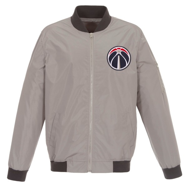 Куртка бомбер Washington Wizards JH Design Lightweight Nylon - Gray/Charcoal