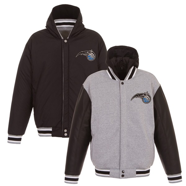 Куртка двусторонняя Orlando Magic JH Design Embroidered Logo - Gray/Black
